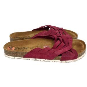 Biostep Leather Sandal 9.5 Slide Strappy Made in Spain